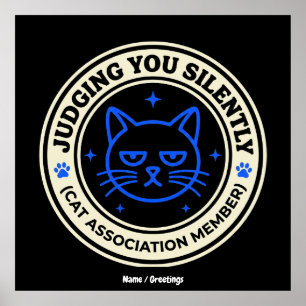 Affiche Membre de l'Association Féline Officielle Vous Jug