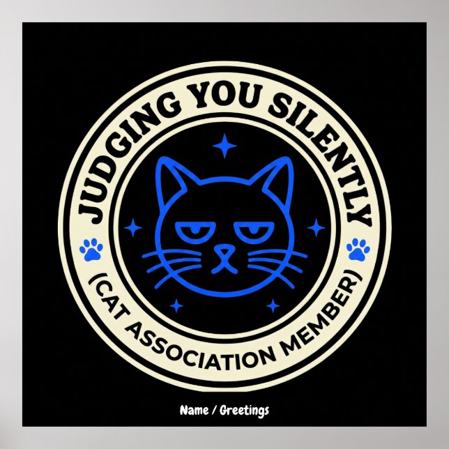 Affiche Membre de l'Association Féline Officielle Vous Jug (Devant)