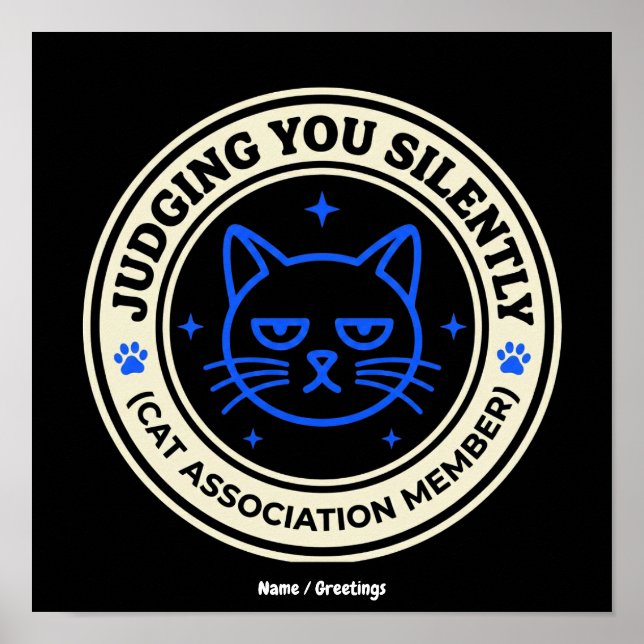 Affiche Membre de l'Association Féline Officielle Vous Jug (Devant)