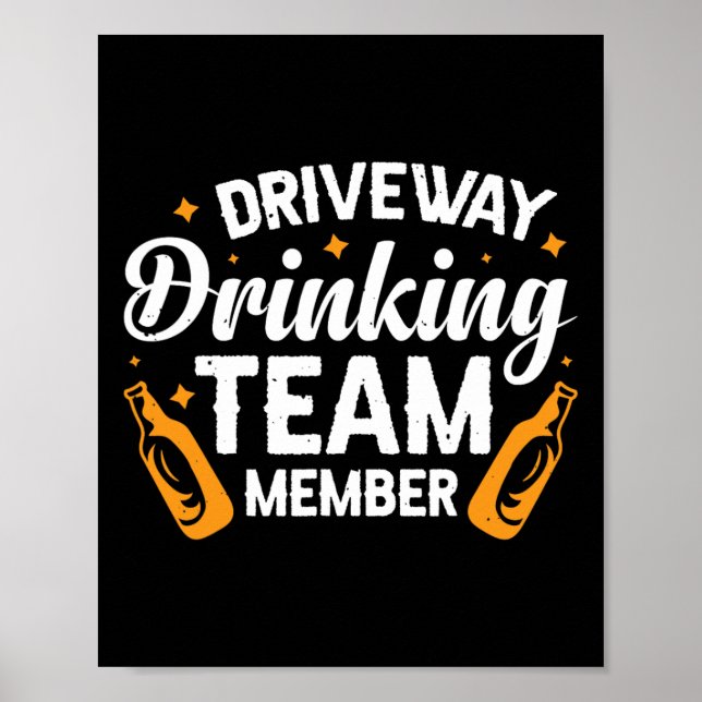 Affiche Membre de l'équipe de boisson Driveway (Devant)
