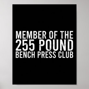 Affiche Membre Du Club De Presse De 225 Pound Bench - Gym 