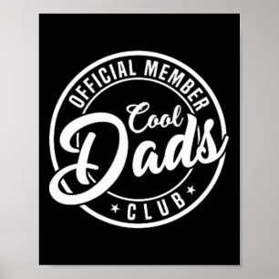 Affiche Membre du Club des Papas Cool 2 Faces Drôle Fête d