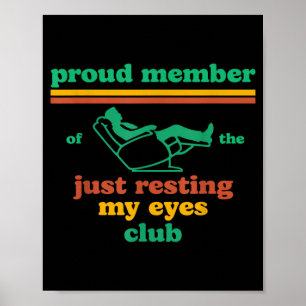 Affiche Membre fier du club des yeux qui se reposent Papa