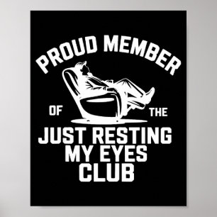 Affiche Membre fier du club Je me repose les yeux Fath