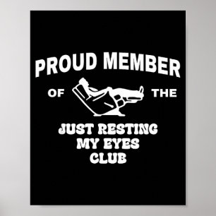 Affiche Membre fier du club Juste me reposer les yeux Papa