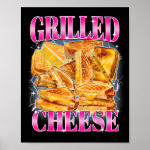 Affiche Mème alimentaire amusant Fromage Grillé Sandwiches