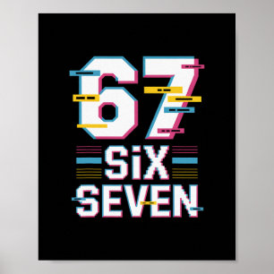 Affiche Mème amusant 6 7 Six Sept