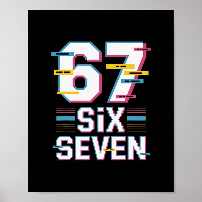 Affiche Mème amusant 6 7 Six Sept  (Devant)