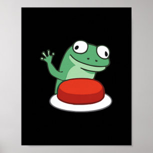 Affiche Mème Bouton Lizard drôle
