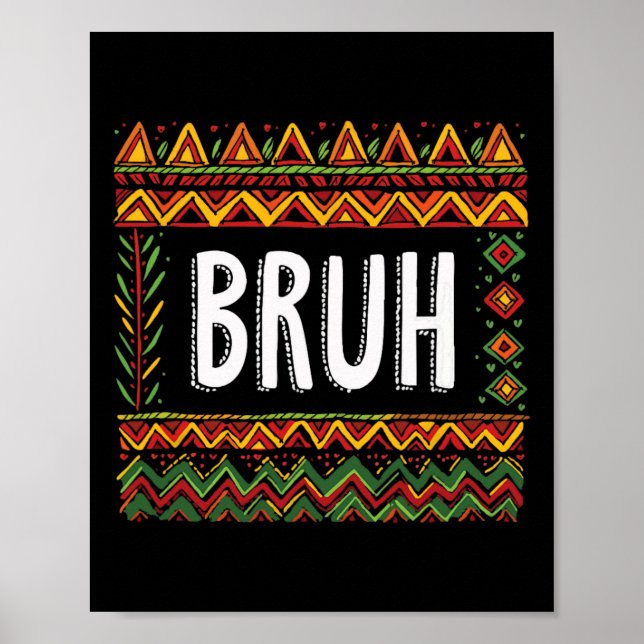 Affiche Mème Bruh Célébrer le Mois de l'Histoire des Noirs (Devant)