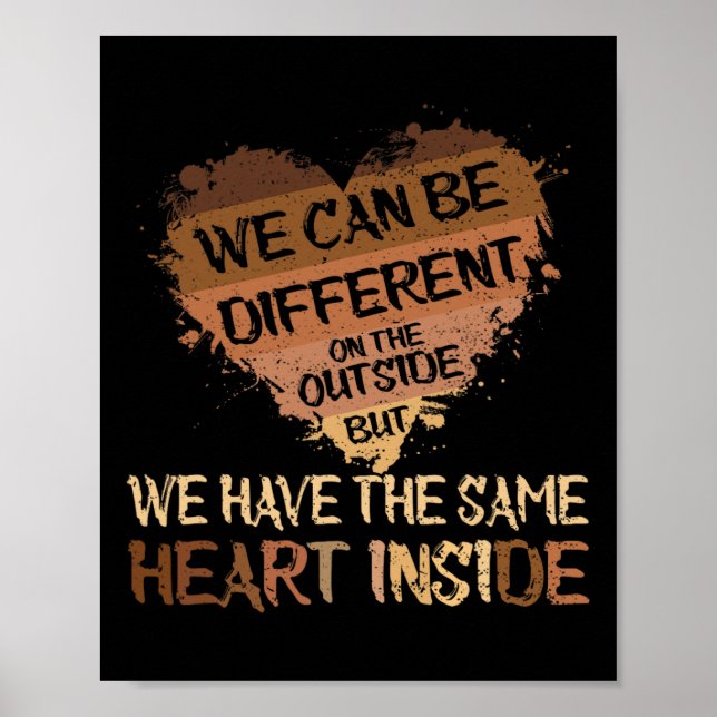 Affiche Même cœur à l'intérieur Juneteenth Mois de l'histo (Devant)