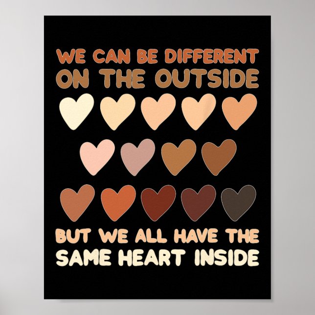 Affiche Même cœur à l'intérieur Juneteenth Mois de l'histo (Devant)
