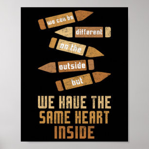Affiche Même Coeur Histoire Noire Enfants Enfants Africain