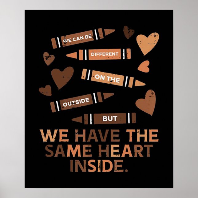 Affiche Même coeur Mois de l'histoire des Noirs (Devant)