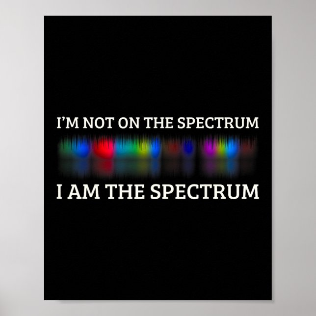Affiche Mème d'autisme drôle Je ne suis pas sur le spectre (Devant)