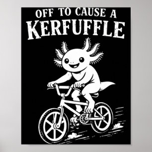 Affiche Mème d'Axolotl Cool Off Cause Pagaille