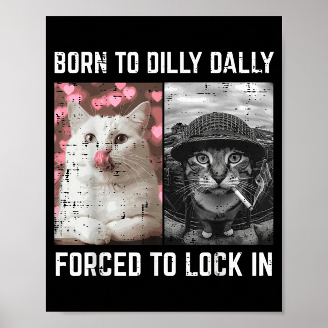 Affiche Mème de chat drôle garçons jeunesse enfants d'inte (Devant)