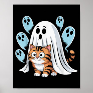Affiche Mème de chat drôle Soky Halloween minou