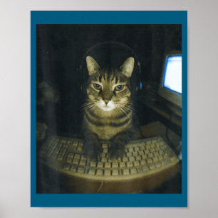 Affiche Mème de chat stud amateurs de chat gamers sérieuse