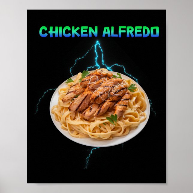 Affiche Mème de Chicken Alfredo rap bootleg style 90 vinta (Devant)