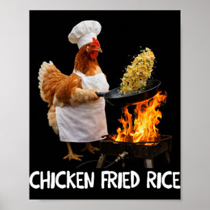 Affiche Mème de cuisine Poulet Chef Humour drôle Poulet Fr