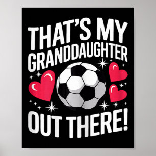 Affiche Mémé de foot adorable c'est ma petite-fille là-bas