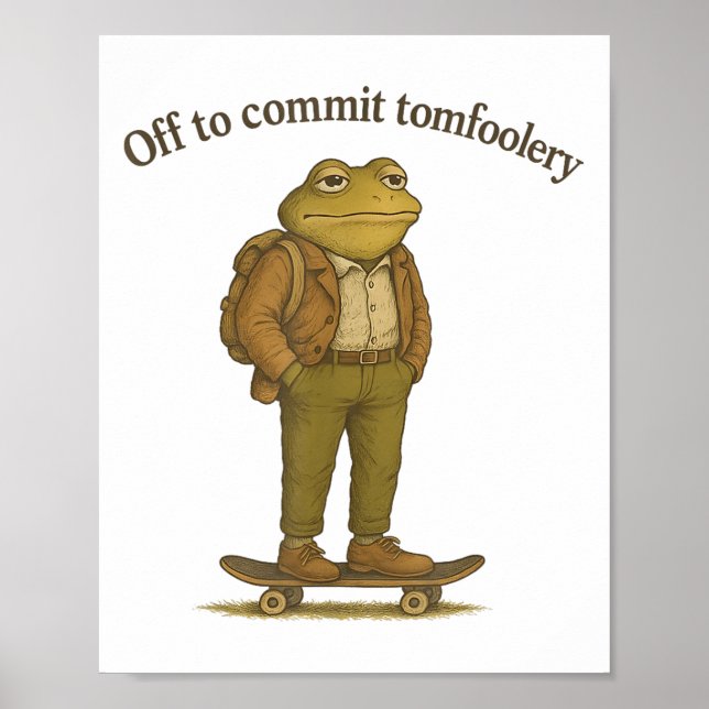 Affiche Mème de grenouille drôle Humour sot foncé pour eng (Devant)