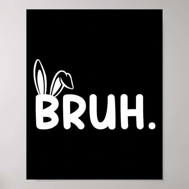 Affiche Mème de jour de Pâques de lapin drôle d'œufs de te (Devant)
