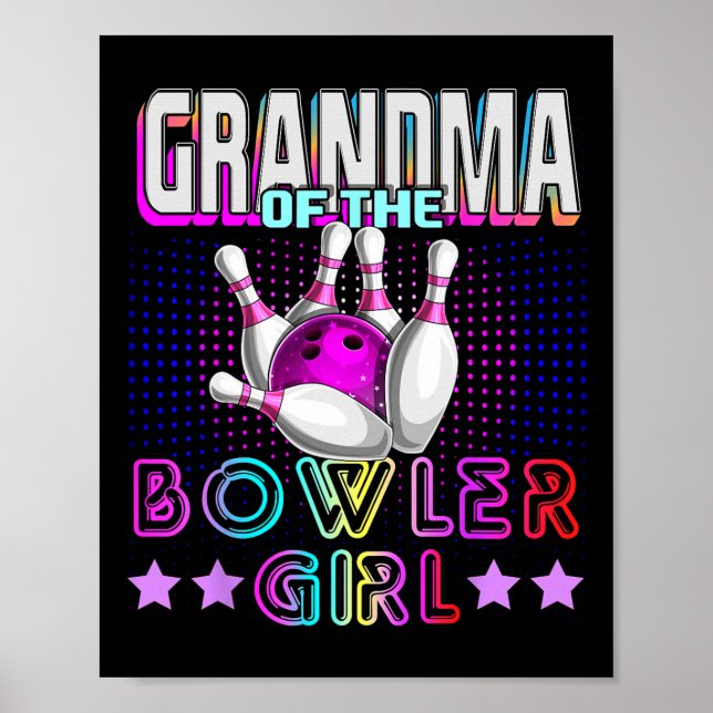 Affiche Mémé de la fille au bowling Famille de bowling ass (Devant)