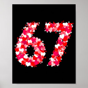 Affiche Meme de la Saint-Valentin 67 avec des cœurs drôles
