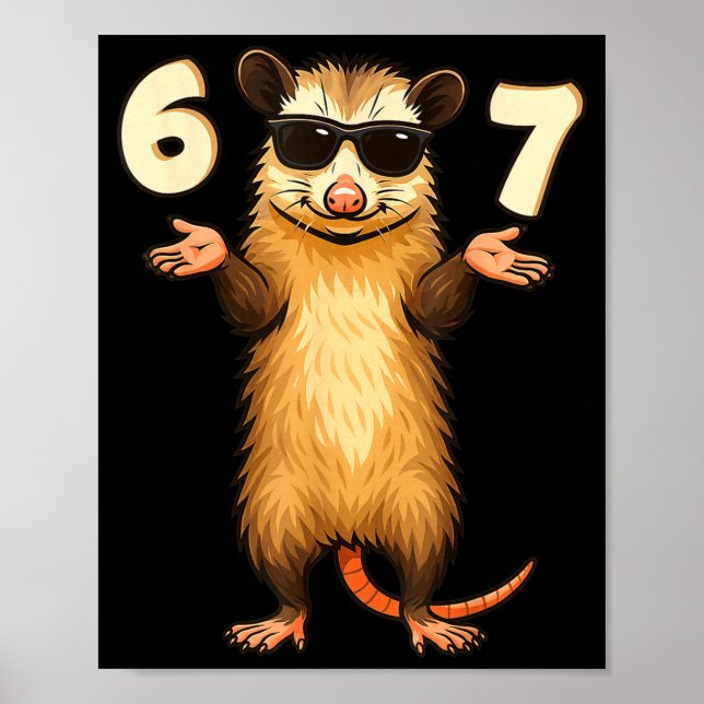 Affiche Mème de mouvement de main Ssum 67 drôle pour enfan (Devant)