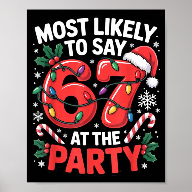 Affiche Mème de Noël de la Génération Z pour le plus susce (Devant)