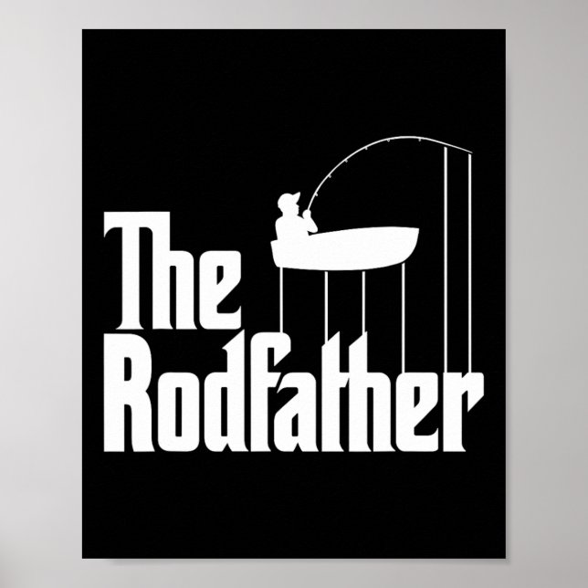 Affiche Mème de pêche drôle de la canne à pêche Rodfather  (Devant)