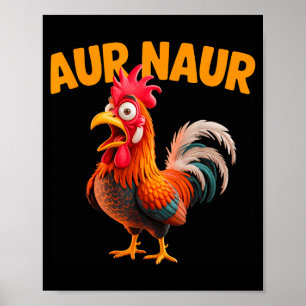 Affiche Mème de poulet Tee Aur Naur