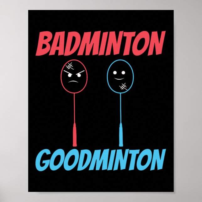 Affiche Mème de raquette Badminton Goodminton (Devant)
