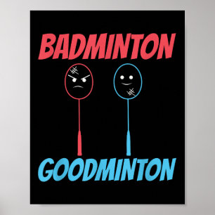 Affiche Mème de raquette de Goodminton de Badminton