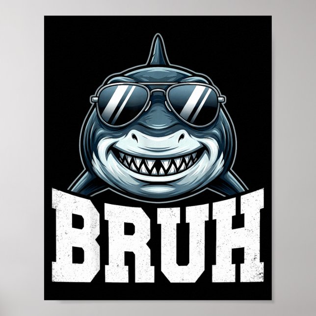 Affiche Mème de requin Bruh  (Devant)