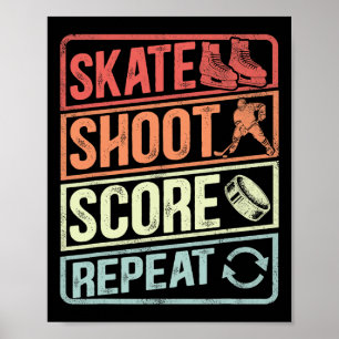 Affiche Mème des amateurs de hockey rétro pour les garçons