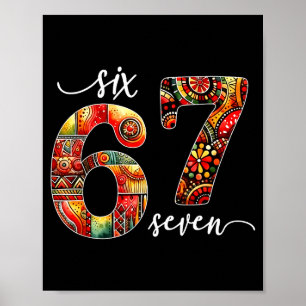 Affiche Meme Drôle 6 7 Six Sept Mois de l'histoire des Noi