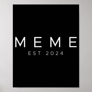 Affiche Mémé drôle bientôt mème de l'année 2024 Nouvelle g