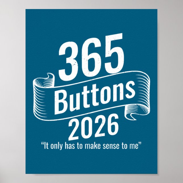 Affiche Mème drôle de 365 boutons (Devant)
