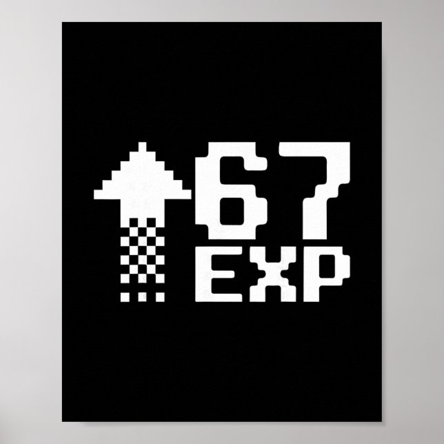 Affiche Mème drôle de 67 Gaming Kids Drip Six Seven Gen Al (Devant)