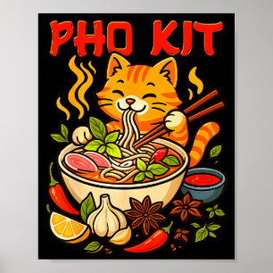 Affiche Mème drôle de chat de Pho Kit Mariners