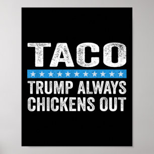 Affiche Mème drôle de commerce de tacos Trump dégonfle tou