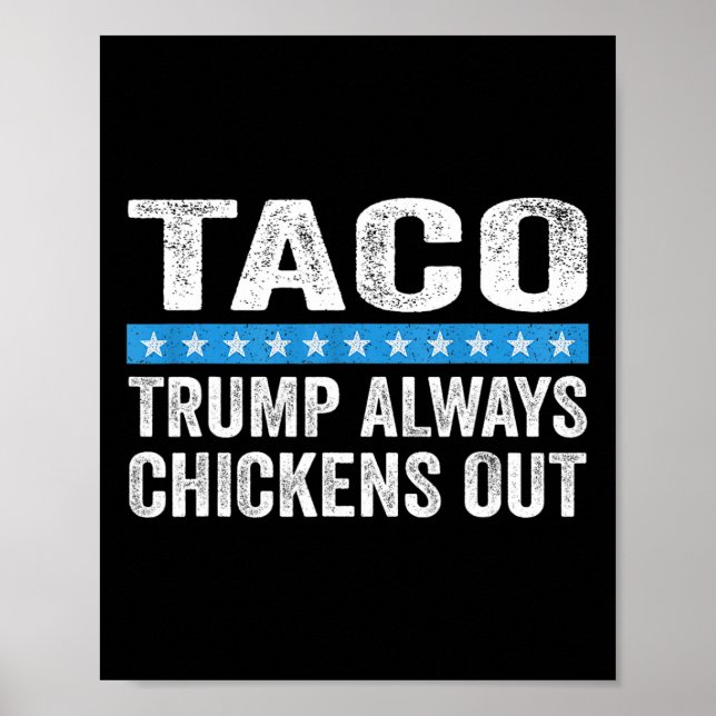 Affiche Mème drôle de commerce de tacos Trump dégonfle tou (Devant)