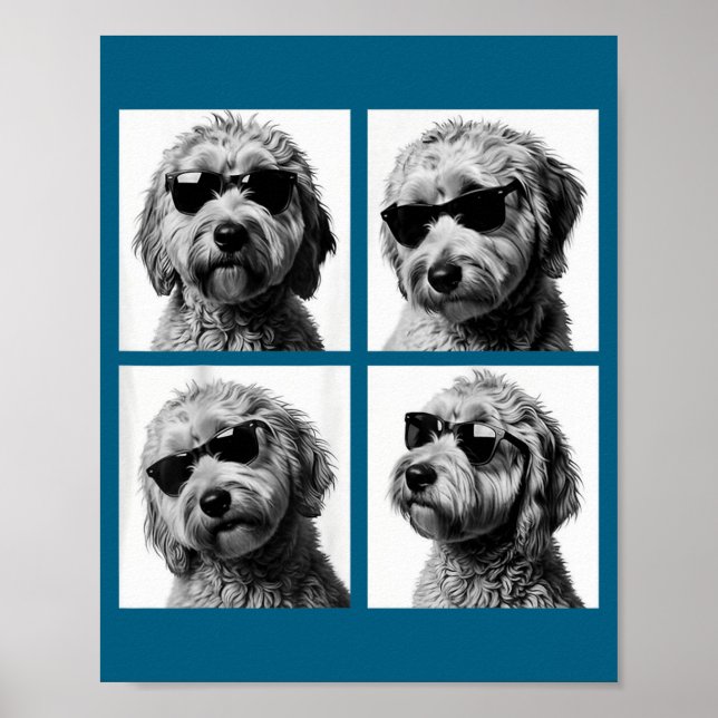 Affiche Mème drôle de Goldendoodle Photobooth de Doodle mi (Devant)