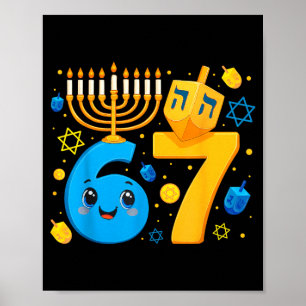 Affiche Mème drôle de Hanukkah 67 Menorah juive de Chanuka