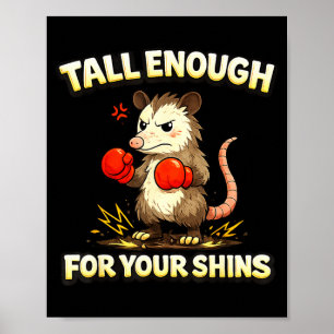 Affiche Mème drôle de possum de boxe assez grand pour les