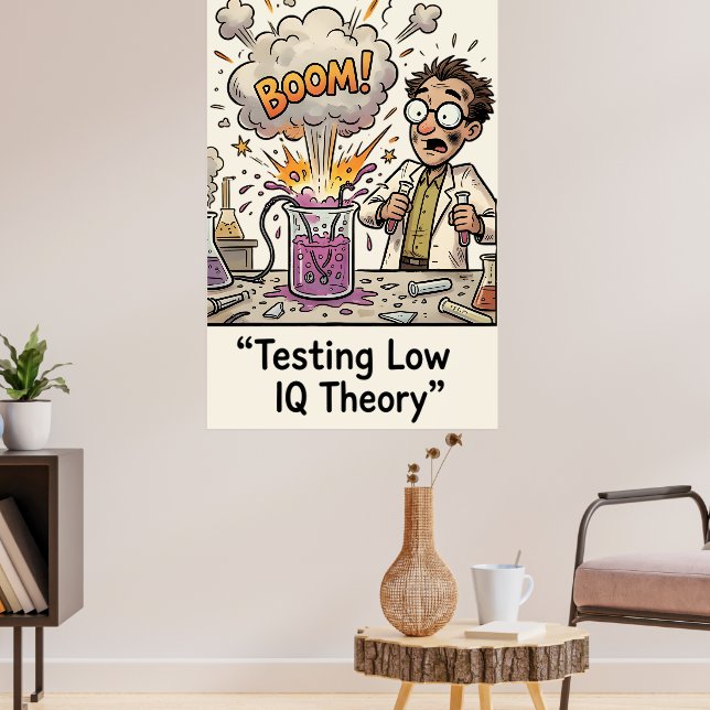 Affiche Mème drôle de QI bas Pun Sarcasme (Salon 3)