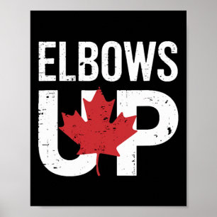Affiche Mème drôle du Canada les coudes levés